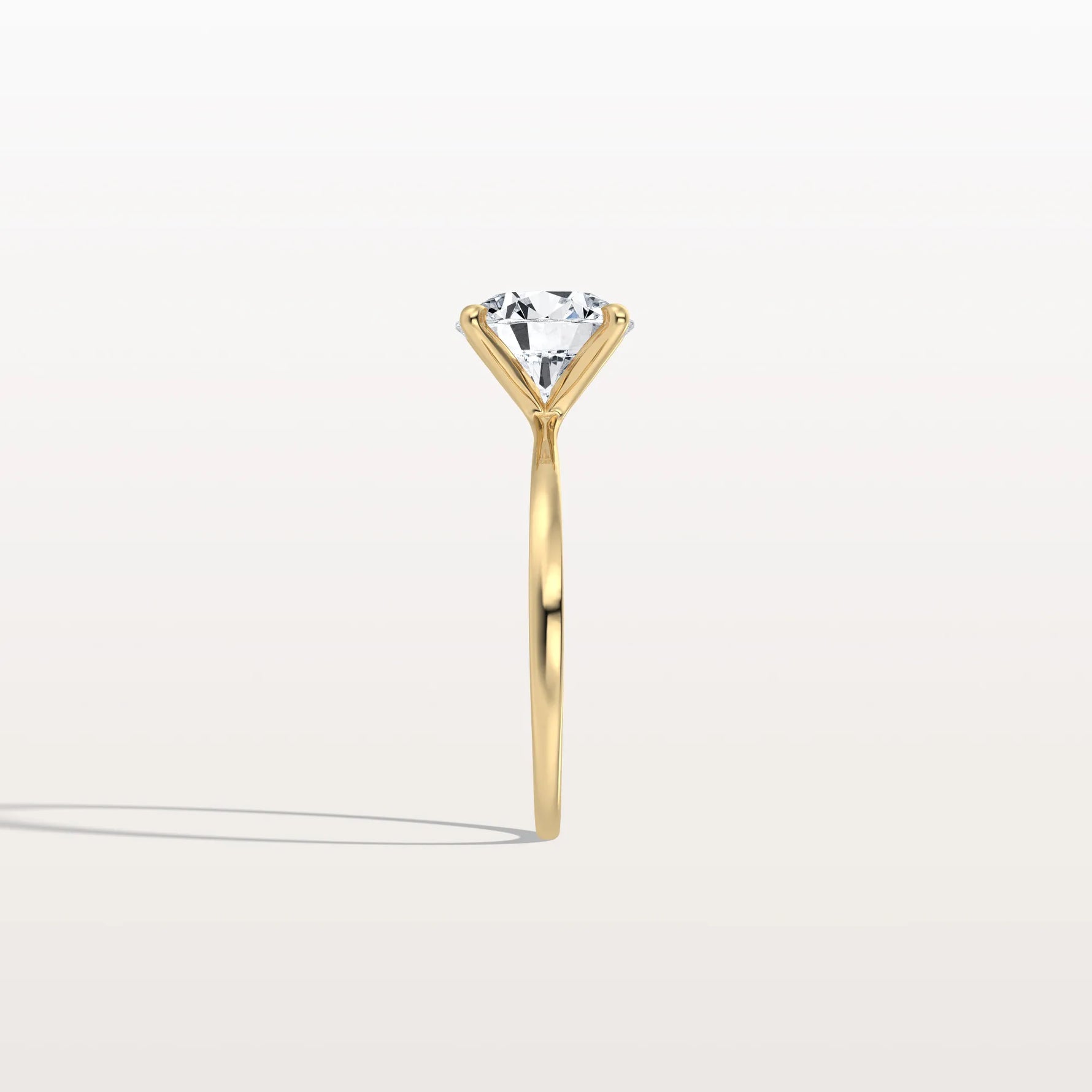 2CT Round Lab Grown Diamond Ring In 14K Gold - Rings
