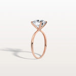 3CT Round Lab Grown Diamond Ring In 14K Gold - Rings