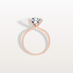 3CT Round Lab Grown Diamond Ring In 14K Gold - Rings