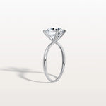 3CT Round Lab Grown Diamond Ring In 14K Gold - Rings