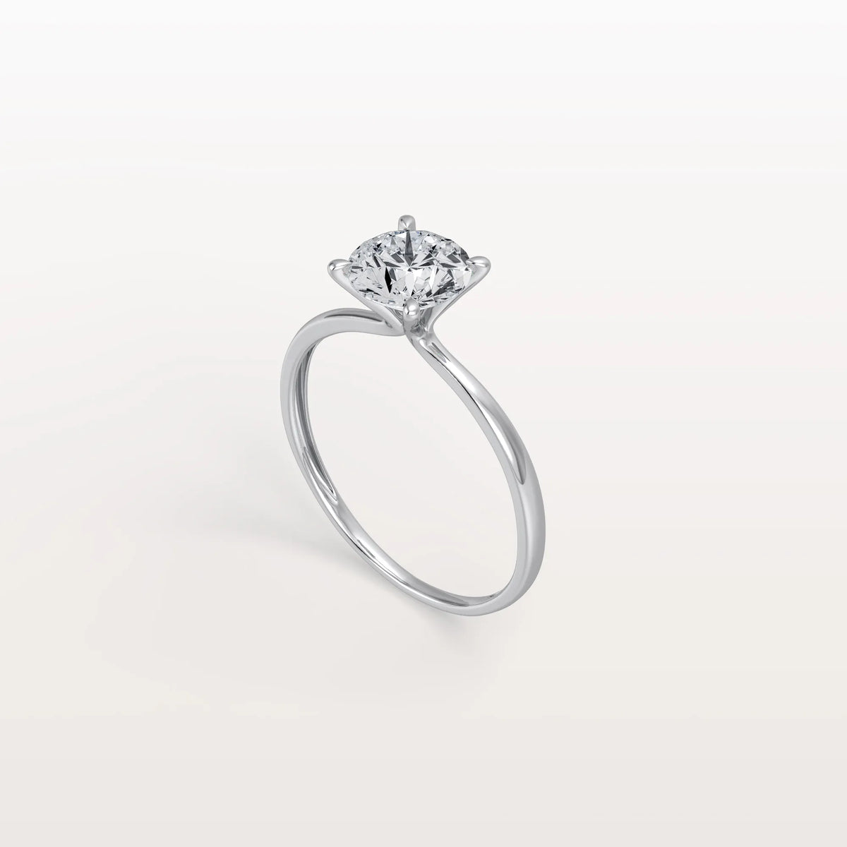 3CT Round Lab Grown Diamond Ring In 14K Gold - Rings