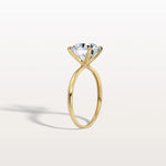 3CT Round Lab Grown Diamond Ring In 14K Gold - Rings