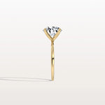 3CT Round Lab Grown Diamond Ring In 14K Gold - Rings