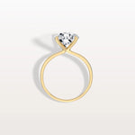 3CT Round Lab Grown Diamond Ring In 14K Gold - Rings