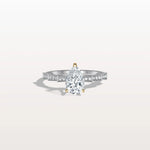 1CT Two - Tone Pave Pear Lab Grown Diamond Ring - Rings