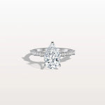 2CT Pear Cut Lab Diamond Hidden Halo Ring - Modern Style - Rings