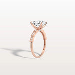 2CT Pear Cut Lab Diamond Hidden Halo Ring - Modern Style - Rings