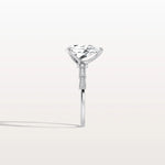 2CT Pear Cut Lab Diamond Hidden Halo Ring - Modern Style - Rings