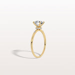1CT Hidden Halo Lab Diamond Engagement Ring with Side Accents - Rings