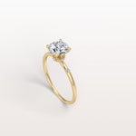 1CT Hidden Halo Lab Diamond Engagement Ring with Side Accents - Rings