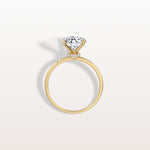 2CT Hidden Halo Lab Diamond Engagement Ring With Side Accents - Rings