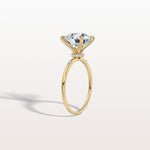 3CT Hidden Halo Lab Diamond Engagement Ring with Side Accents - Rings