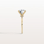 3CT Hidden Halo Lab Diamond Engagement Ring with Side Accents - Rings