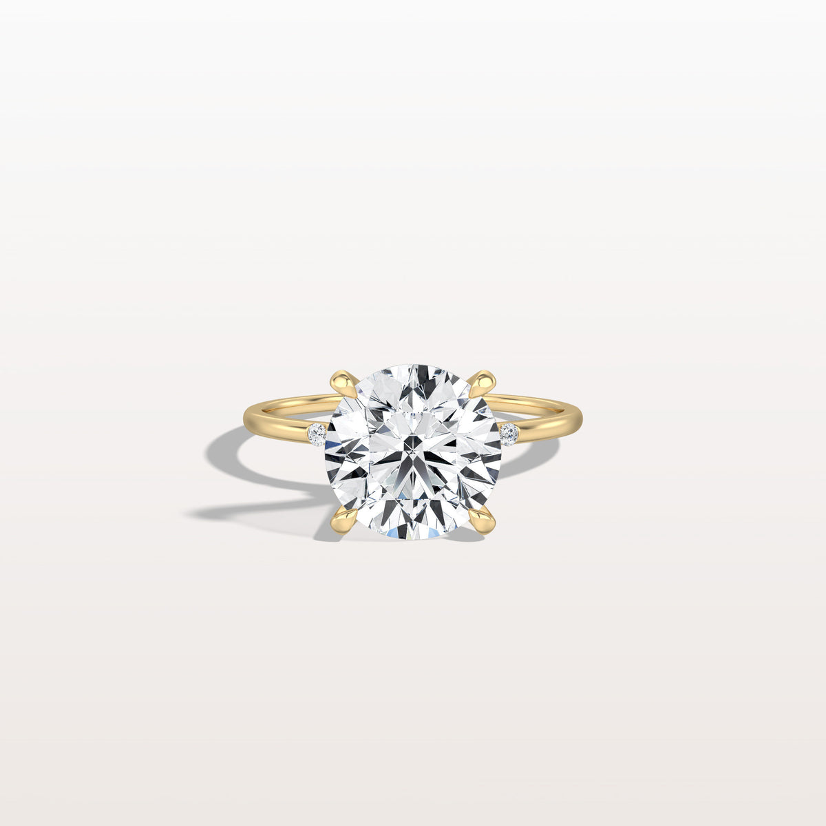 3CT Hidden Halo Lab Diamond Engagement Ring with Side Accents - Rings