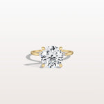 3CT Hidden Halo Lab Diamond Engagement Ring with Side Accents - Rings