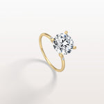 3CT Hidden Halo Lab Diamond Engagement Ring with Side Accents - Rings