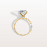 3CT Hidden Halo Lab Diamond Engagement Ring with Side Accents - Rings