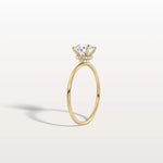 1CT Round Lab Grown Diamond Double Hidden Halo Ring - Rings