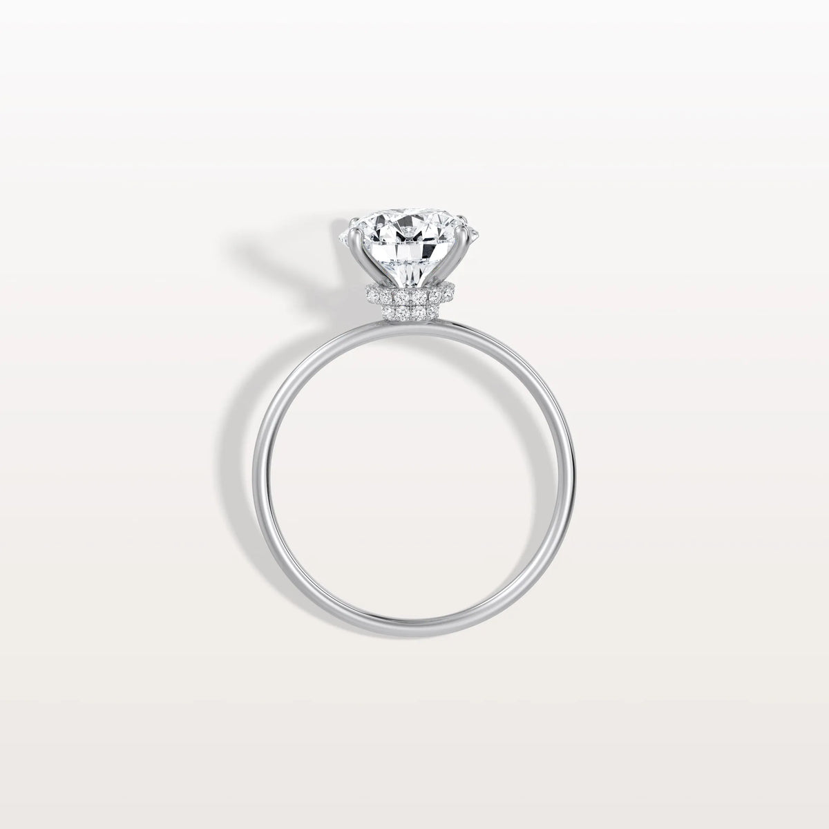 2CT Round Lab Grown Diamond Double Hidden Halo Ring - Rings