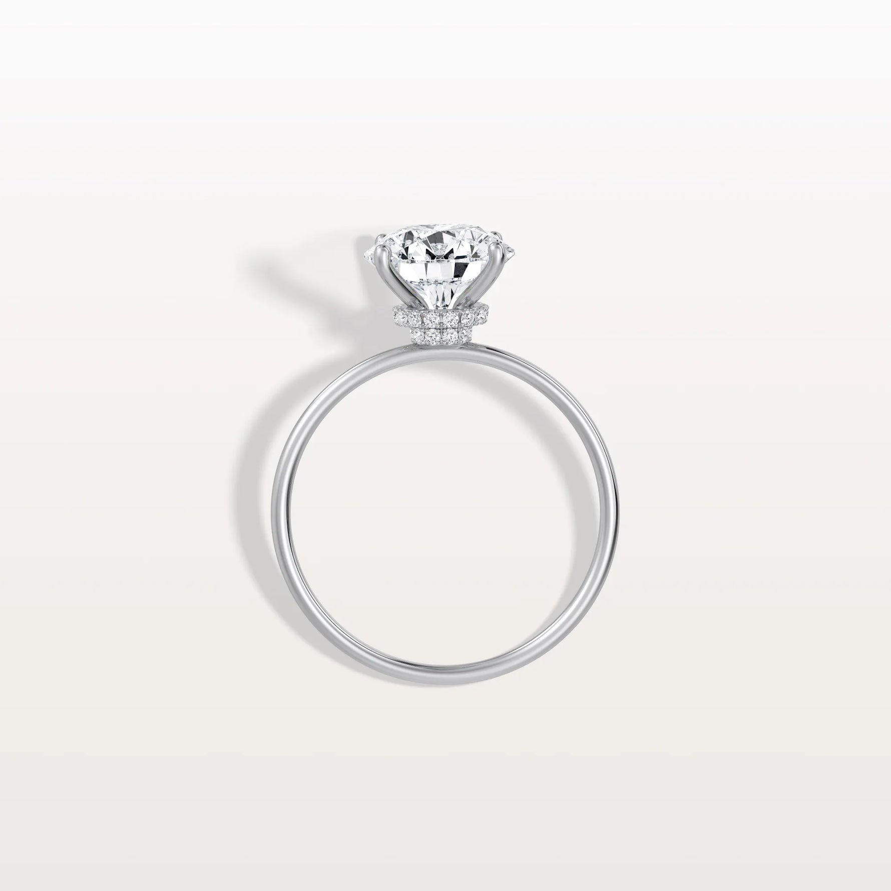 2CT Round Lab Grown Diamond Double Hidden Halo Ring - Rings