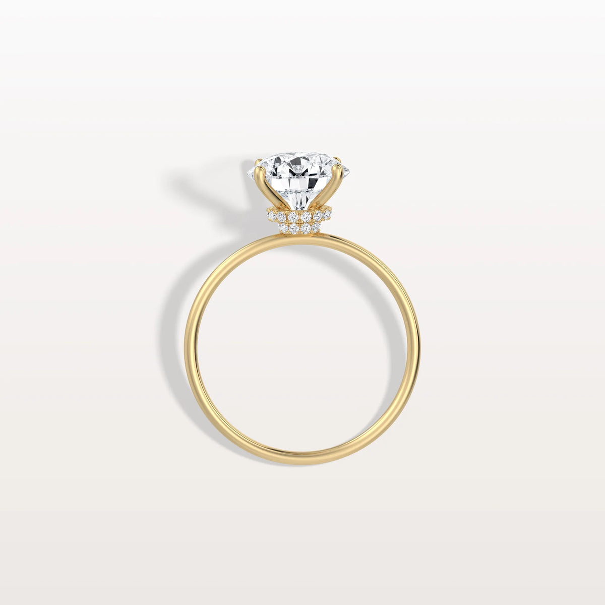 2CT Round Lab Grown Diamond Double Hidden Halo Ring - Rings