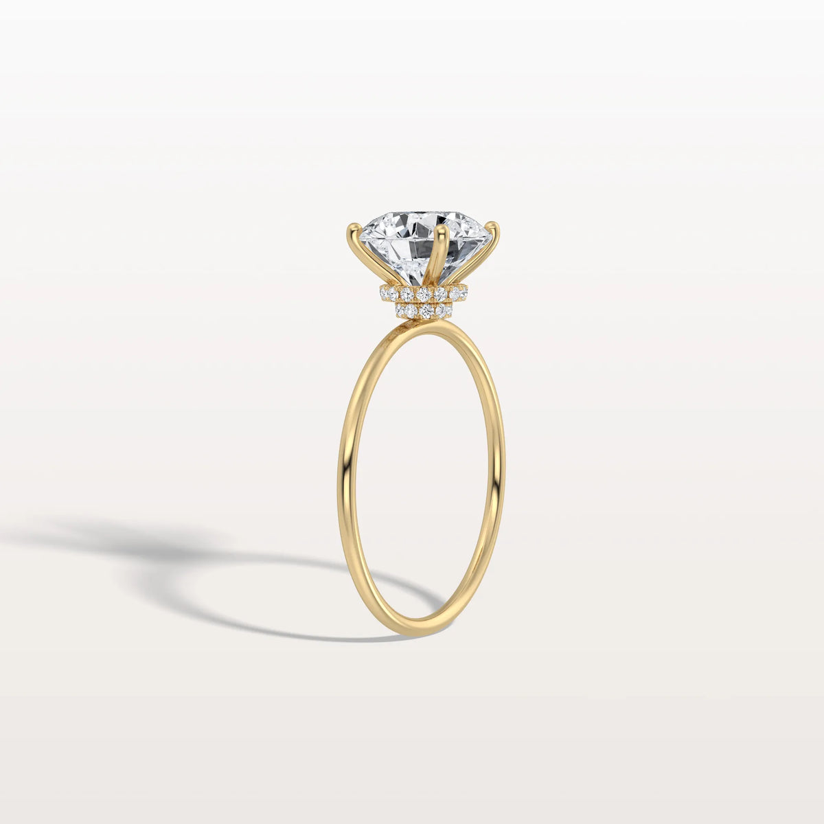 2CT Round Lab Grown Diamond Double Hidden Halo Ring - Rings