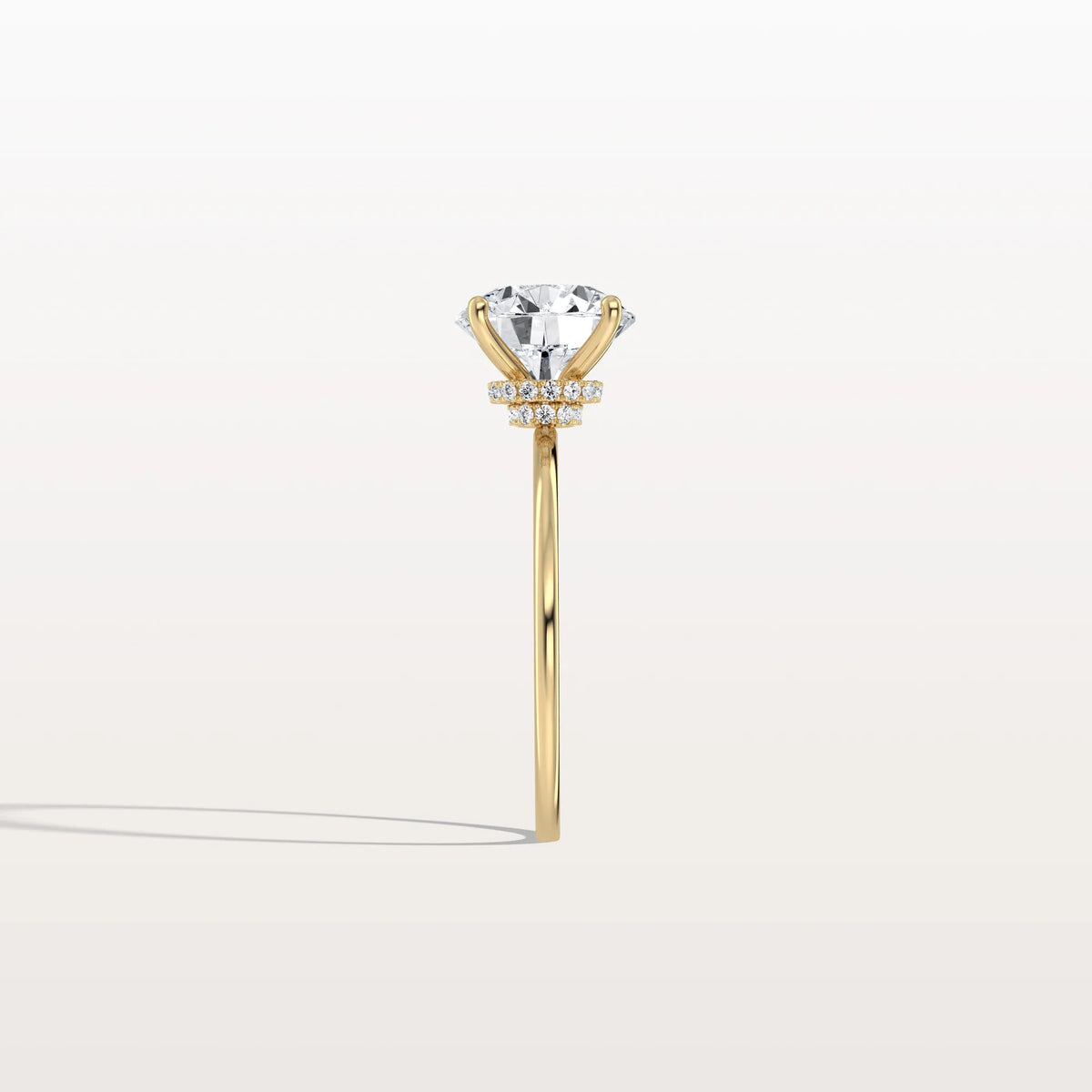2CT Round Lab Grown Diamond Double Hidden Halo Ring - Rings