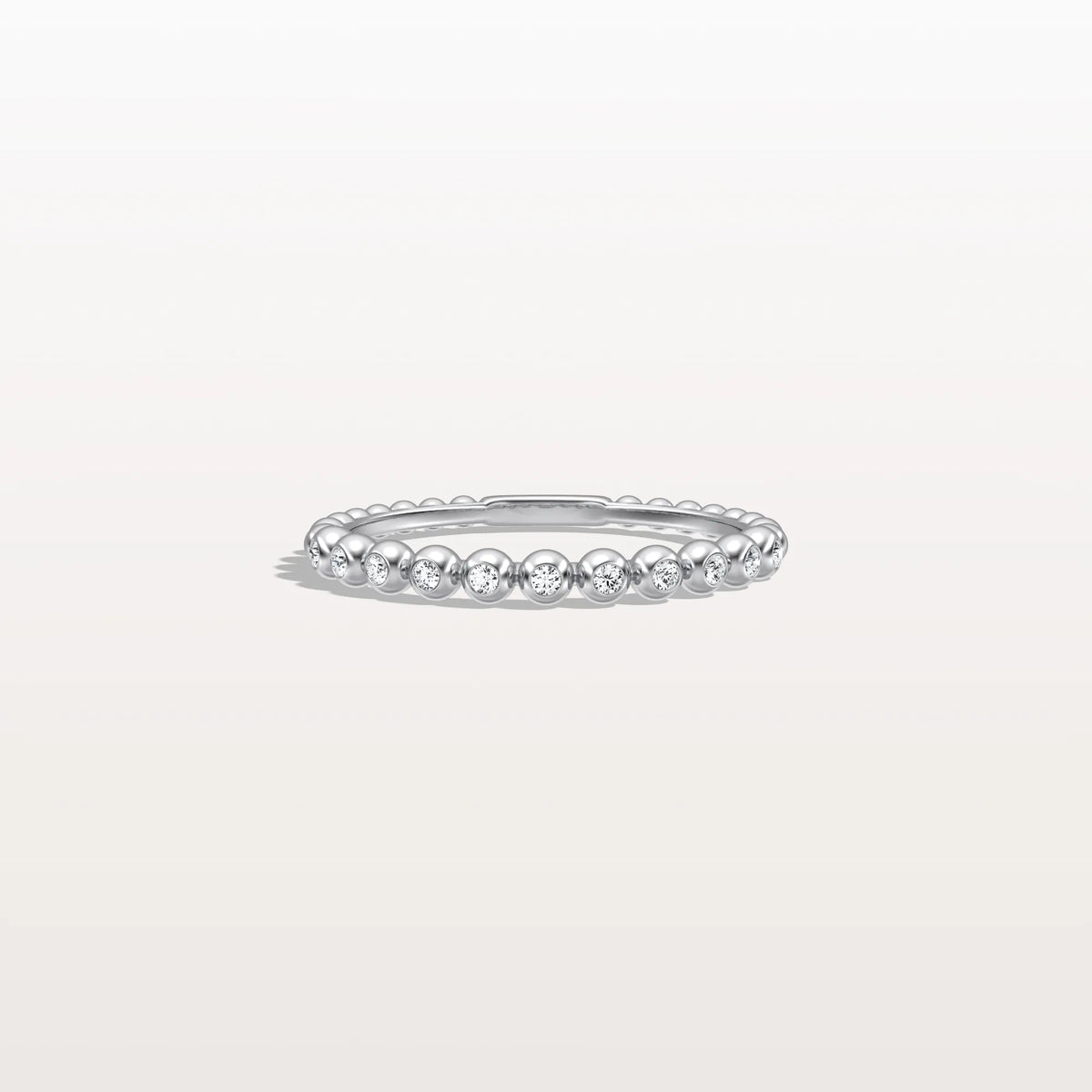 Half Eternity Lab Grown Diamond Ring In 14K Solid Gold/Platinum - Rings