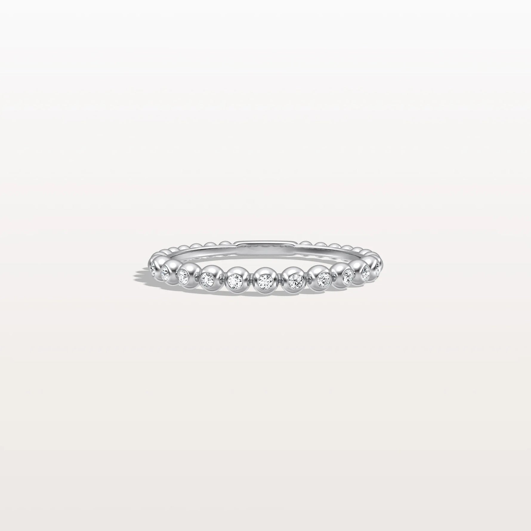 Half Eternity Lab Grown Diamond Ring In 14K Solid Gold/Platinum - Rings