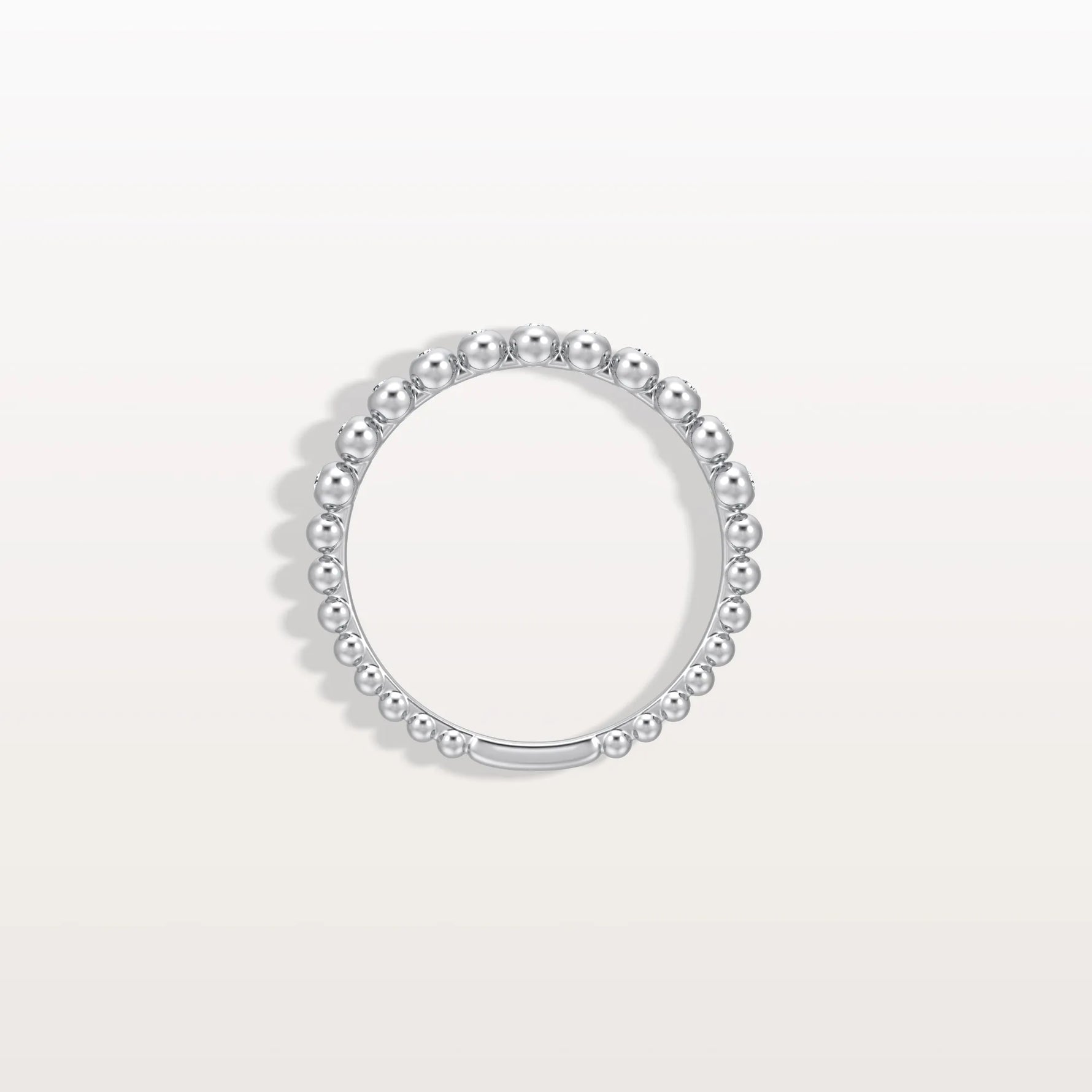 Half Eternity Lab Grown Diamond Ring In 14K Solid Gold/Platinum - Rings