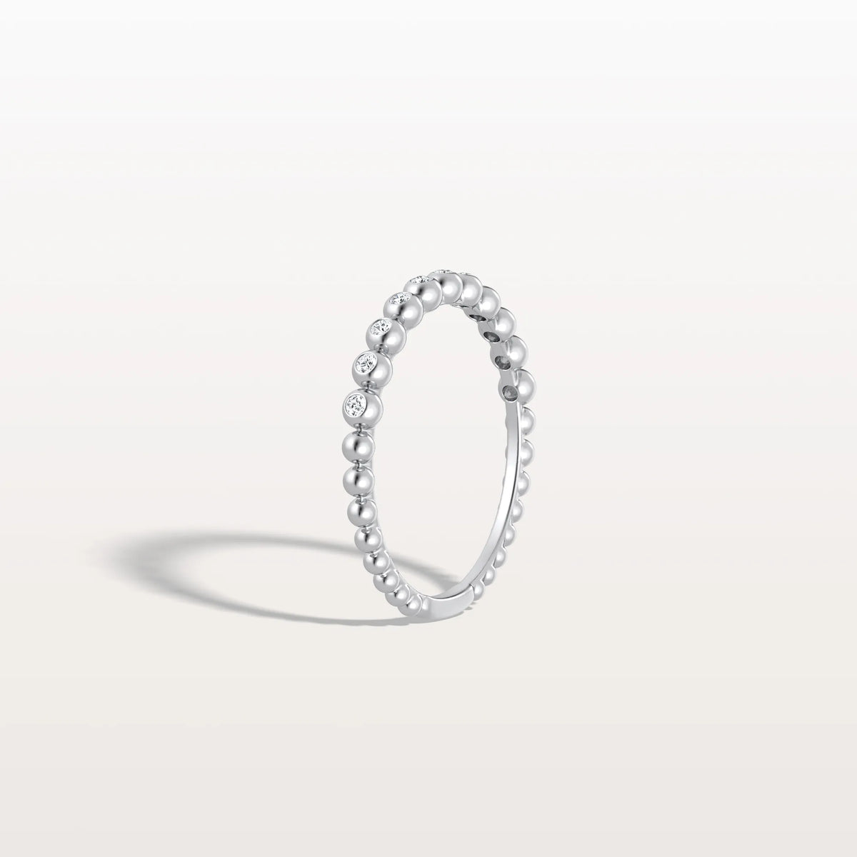 Half Eternity Lab Grown Diamond Ring In 14K Solid Gold/Platinum - Rings