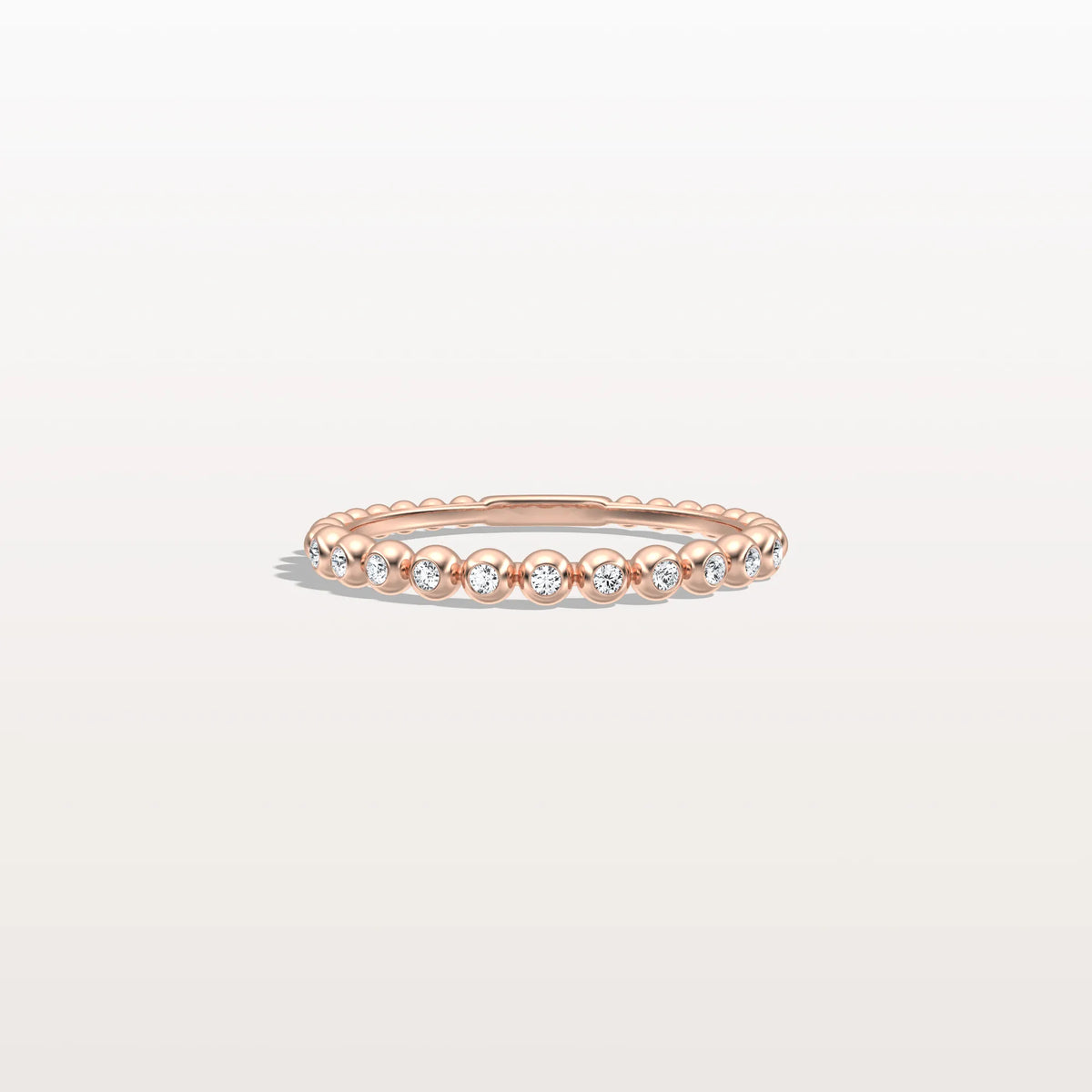 Half Eternity Lab Grown Diamond Ring In 14K Solid Gold/Platinum - Rings