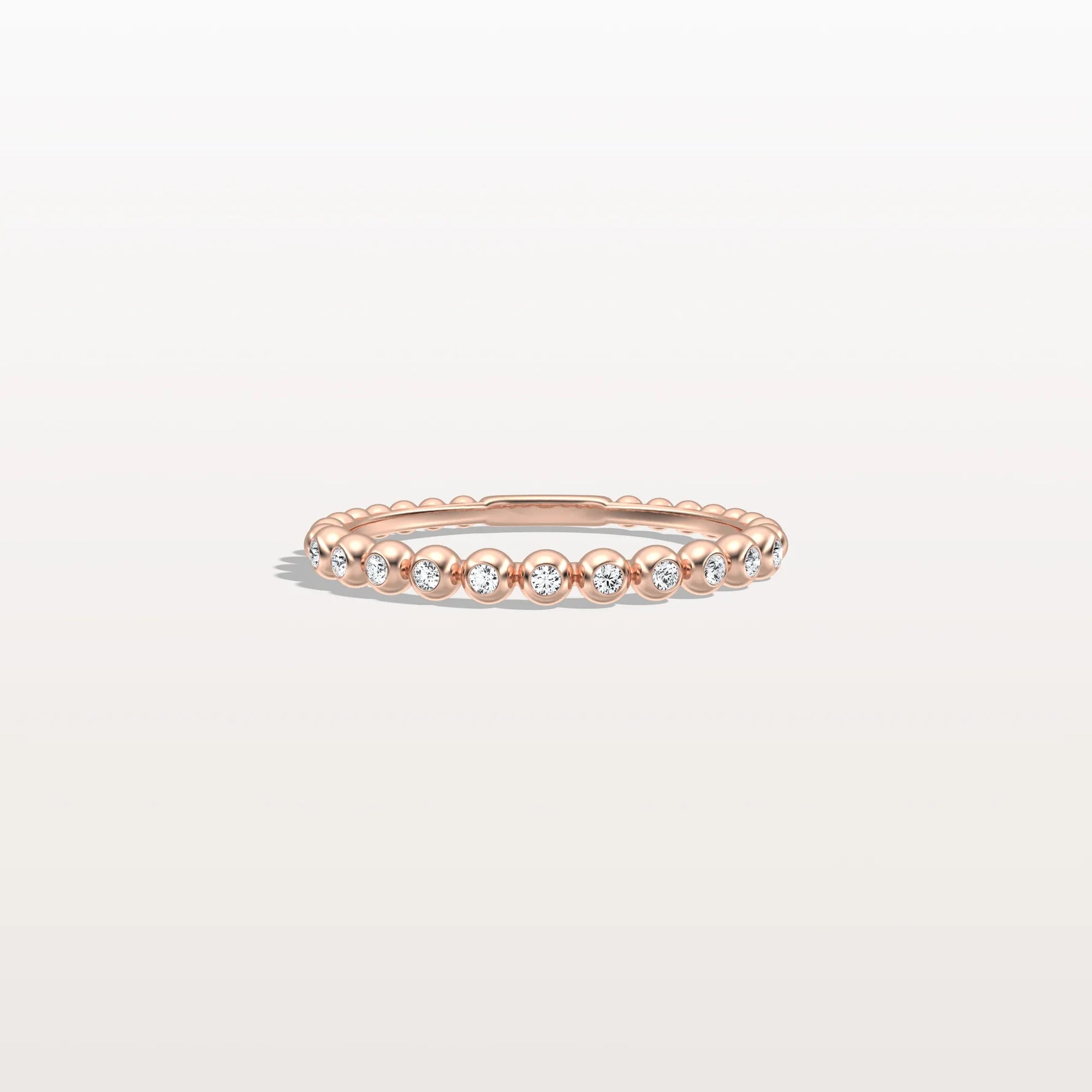 Half Eternity Lab Grown Diamond Ring In 14K Solid Gold/Platinum - Rings